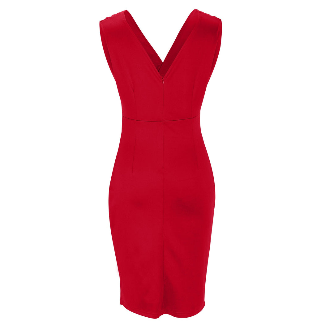 Brenda | Elegant V-Neck Slit Dress
