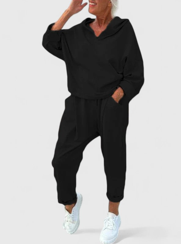 Sally Comfortable Hooded Sweatshirt Set