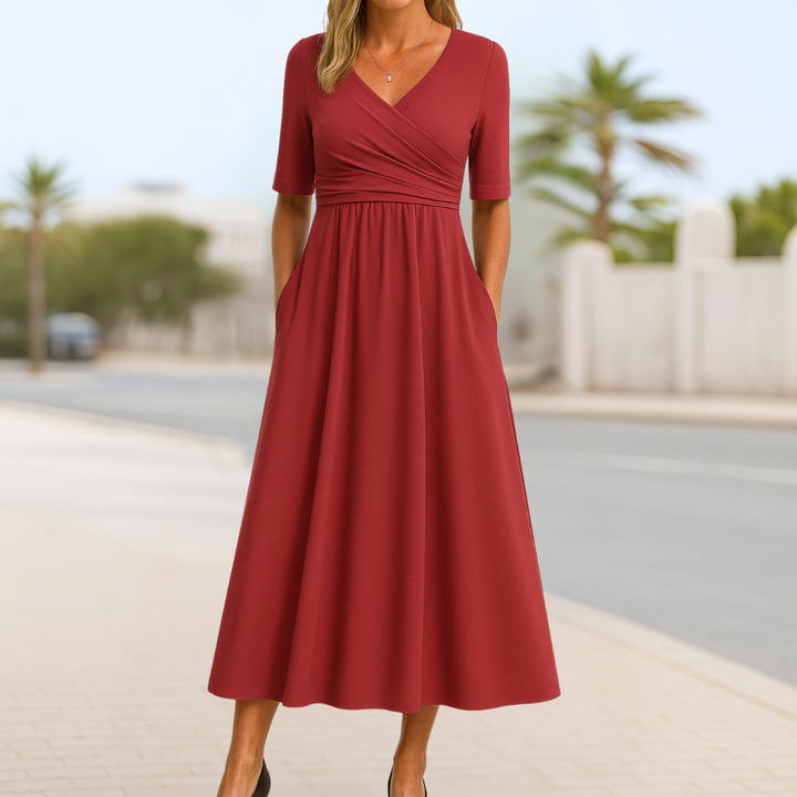 Mona | Figure-Flattering Maxi Dress with Pockets