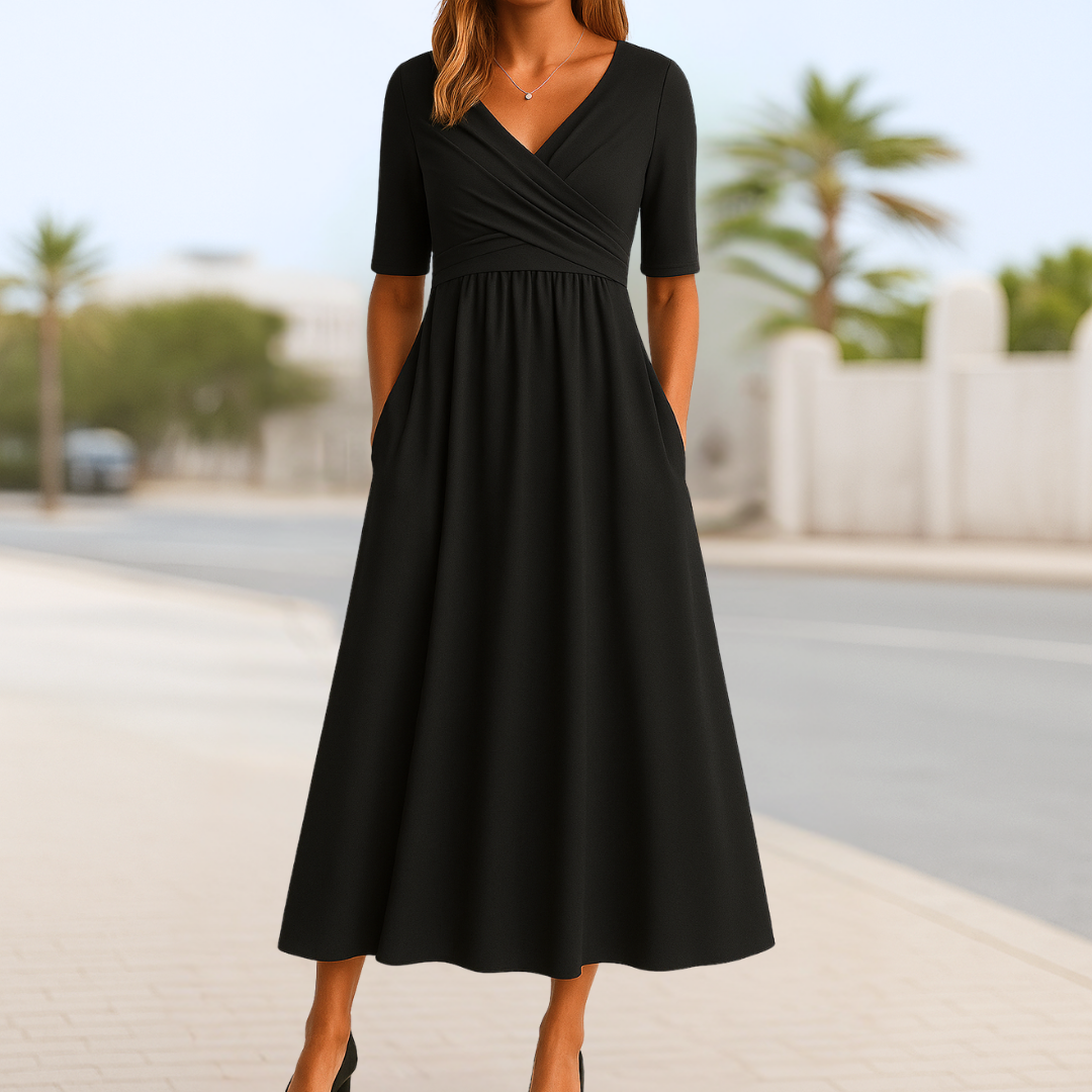 Mona | Figure-Flattering Maxi Dress with Pockets