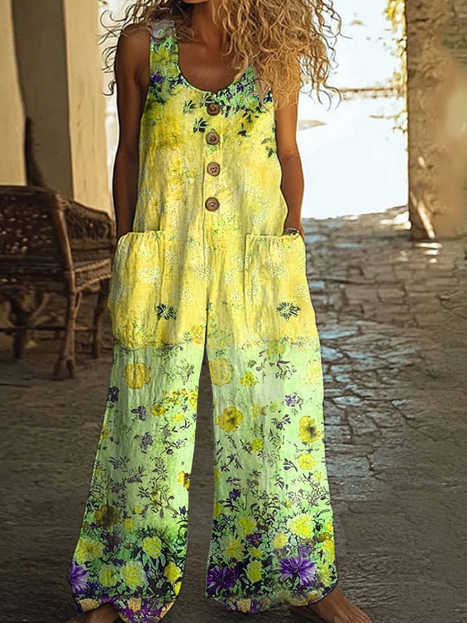 Esme | Vintage Patchwork Floral Jumpsuit