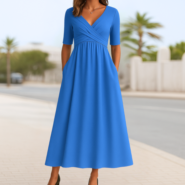 Mona | Figure-Flattering Maxi Dress with Pockets