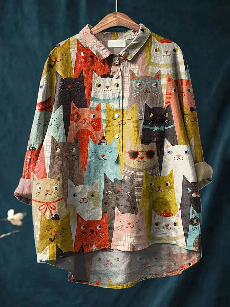 Claudia™ Playful Doggie Print Blouse