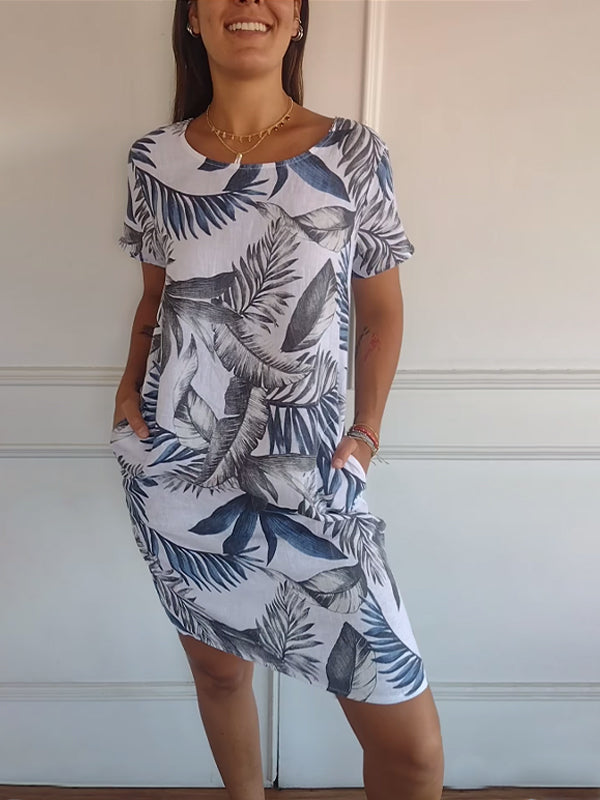 Margot | Botanical Print Dress