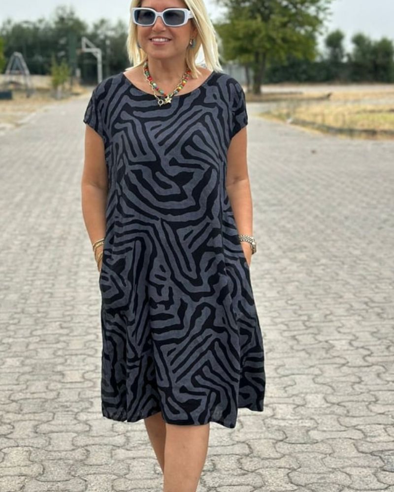 Paisley | Summer Dress with Round Neck