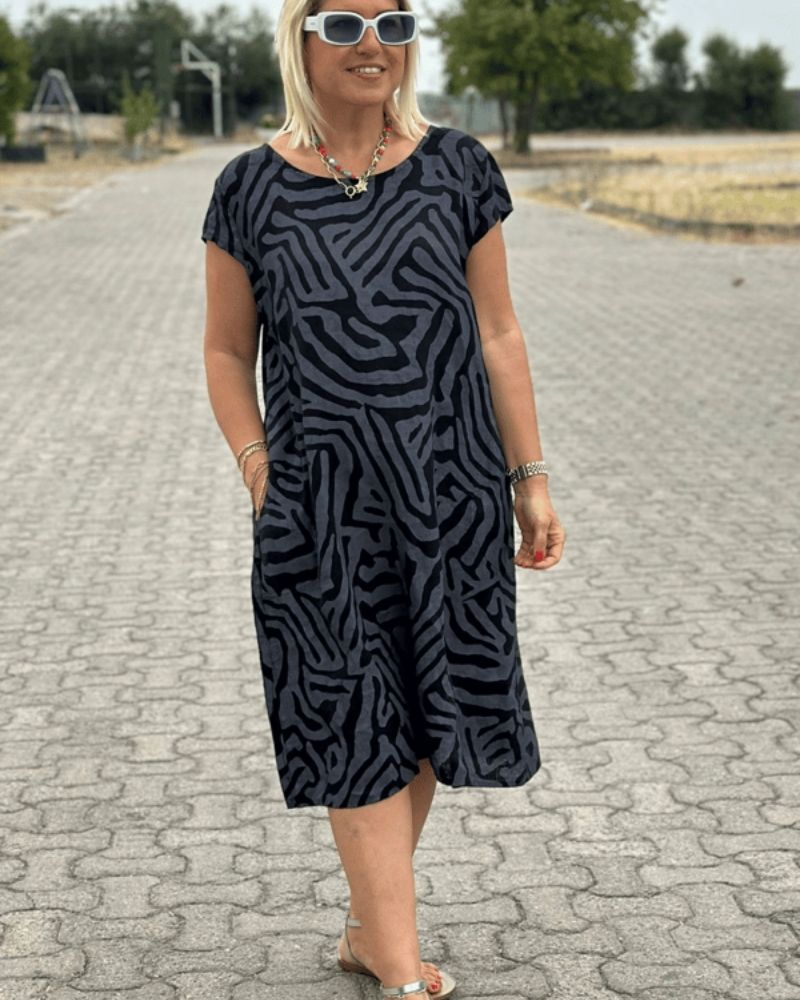 Paisley | Summer Dress with Round Neck