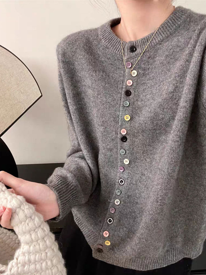 Beatrice - Classic Cardigan with Round Neck