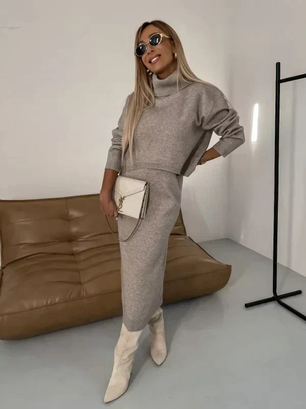 Rosie - Elegant Sweater Dress Set