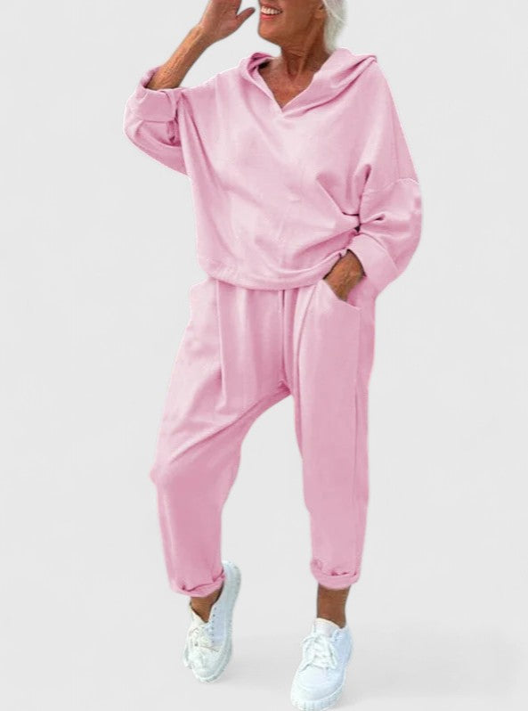 Sally Comfortable Hooded Sweatshirt Set