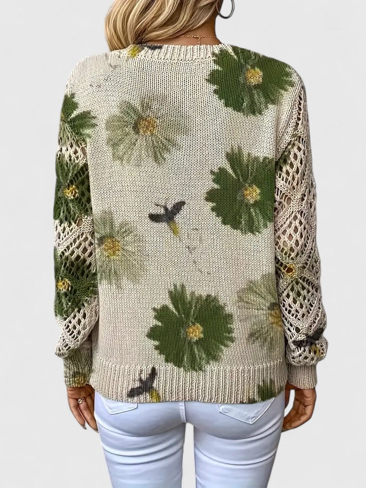 Beatrice – Floral Knitted Sweater
