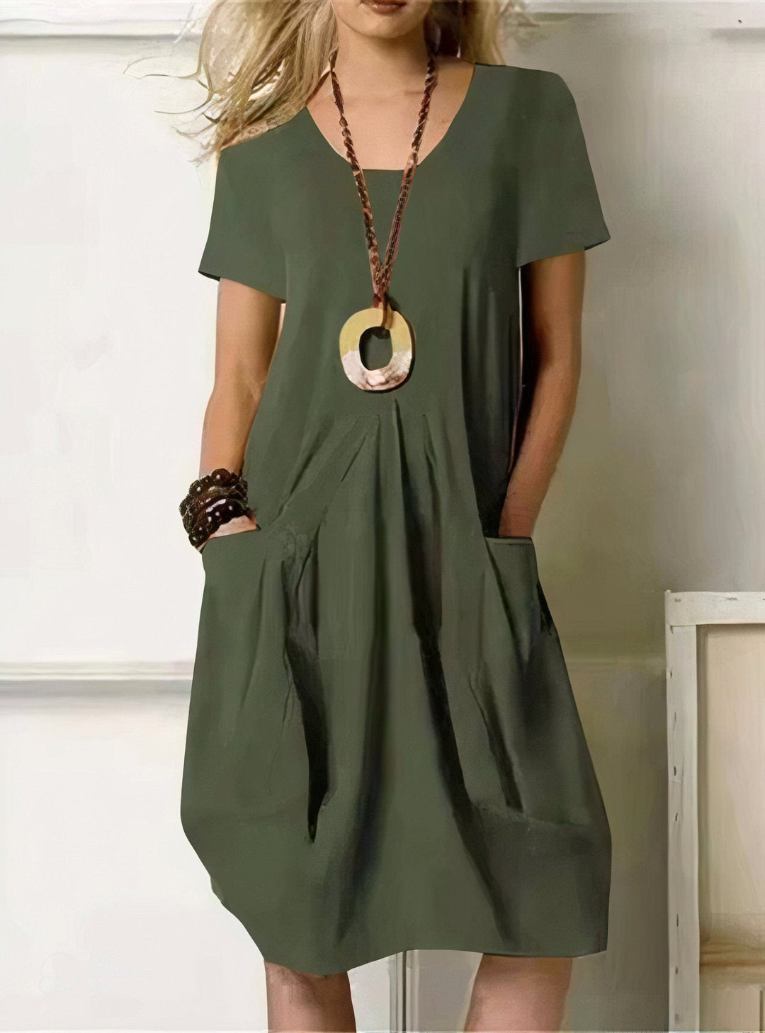 Isabelle | Casual Flow Cotton Dress with Pockets