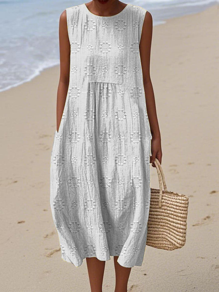 Bianca | Printed Long Dress with Tummy Coverage