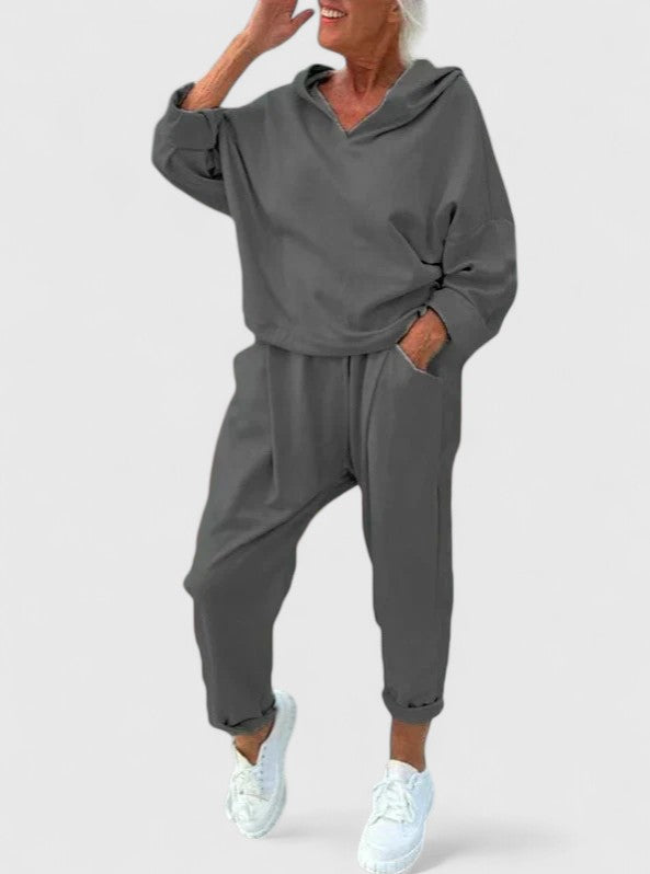 Sally Comfortable Hooded Sweatshirt Set