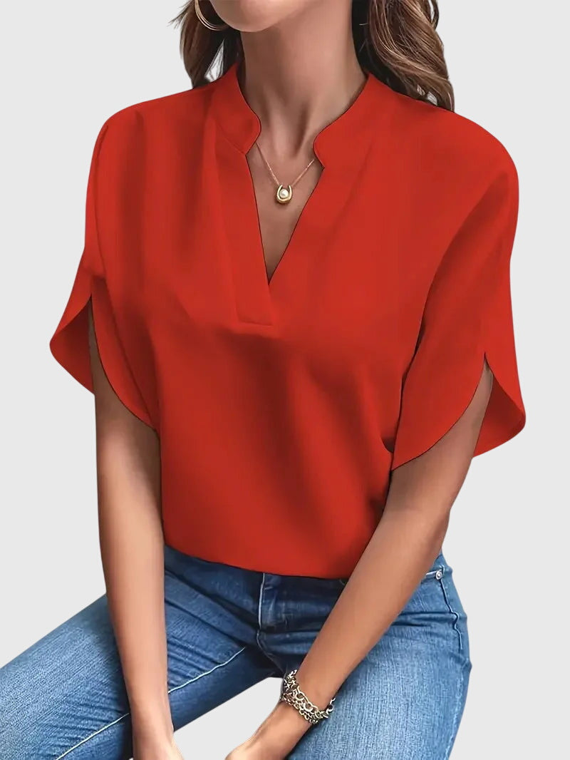 Beatrix Soft and Elegant V-Neck Shirt