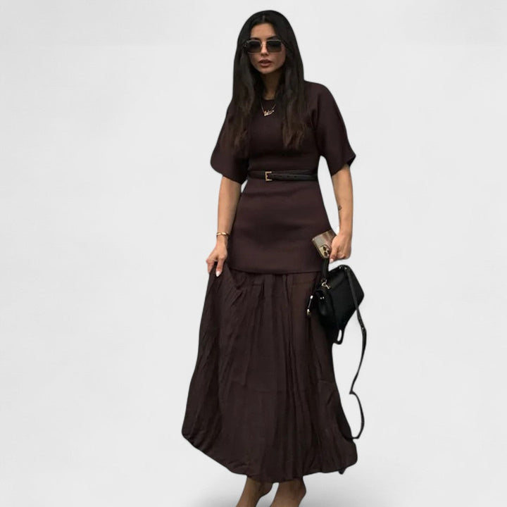 Andrea | Pleated Maxi Dress