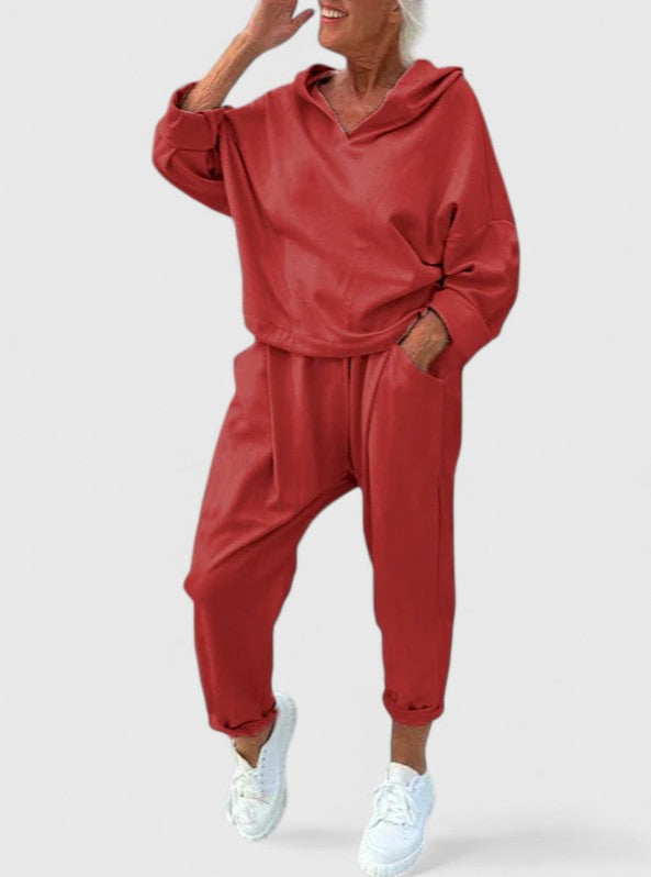 Sally Comfortable Hooded Sweatshirt Set