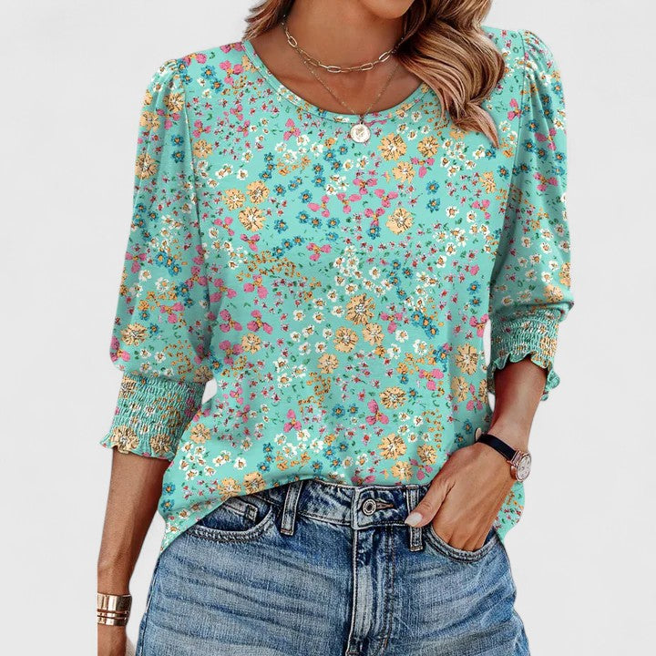 Solara Elegant Smocked Top