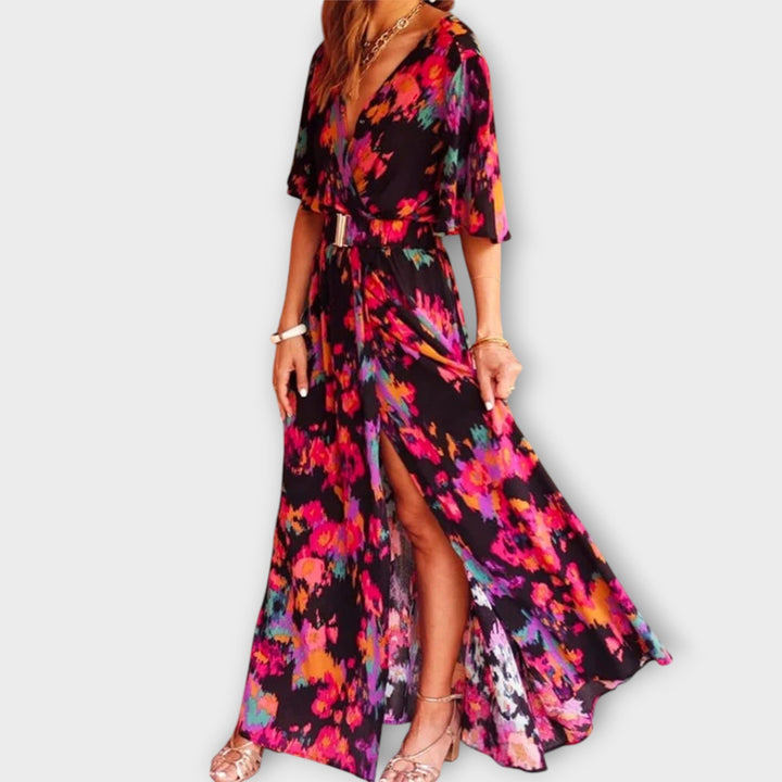 Sabine | Stylish Wrap Maxi Dress with Flowing Design