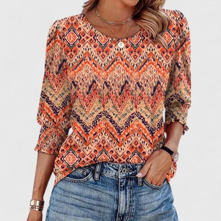 Solara Elegant Smocked Top