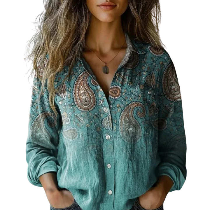 Elodie™ – Turquoise Mirage Blouse