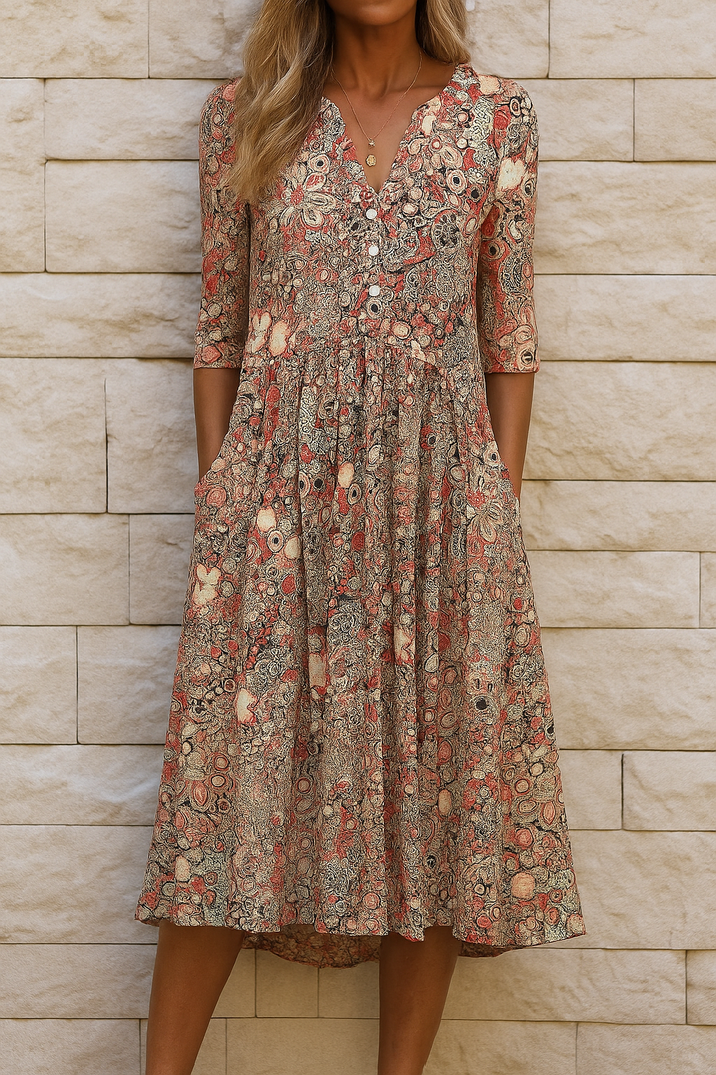 Harlow | Elegant Dress with V-Neck