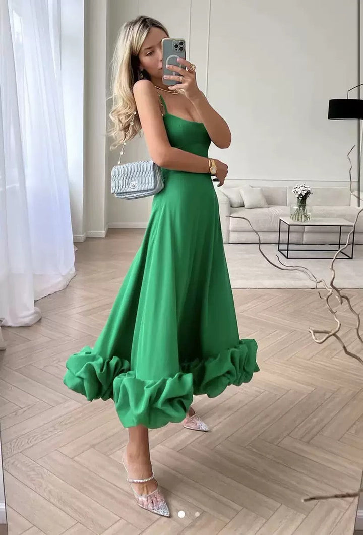 Valencia | Sapphire Bloom Midi Dress