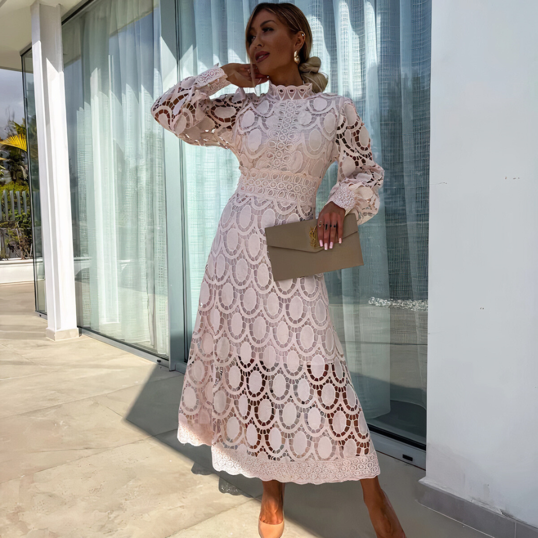 Vera | Delicate Lace Midi Dress