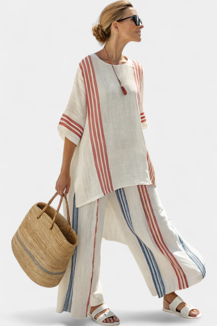 Anzaleira Elegant Striped Set