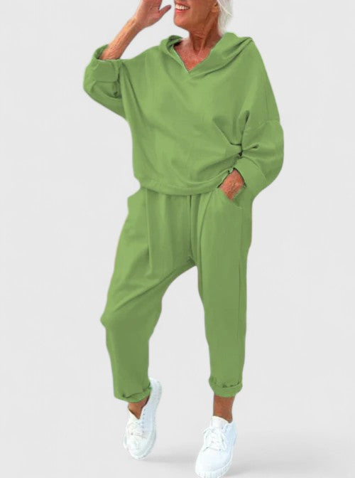 Sally Comfortable Hooded Sweatshirt Set