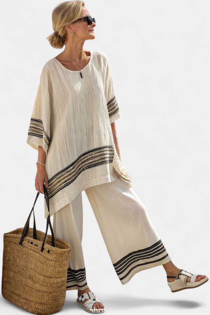 Anzaleira Elegant Striped Set