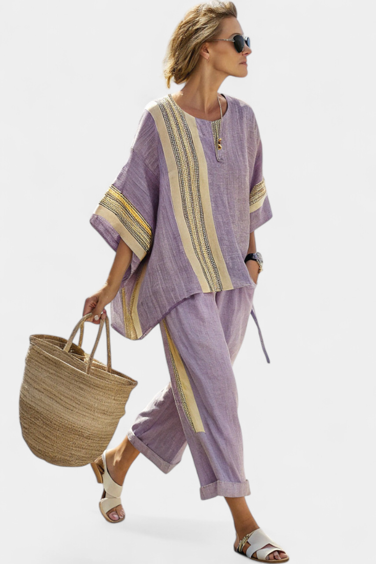 Anzaleira Elegant Striped Set