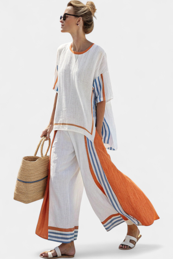 Anzaleira Elegant Striped Set