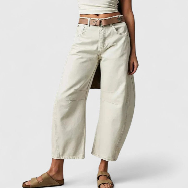 Rain Comfortable Wide-Leg Pants