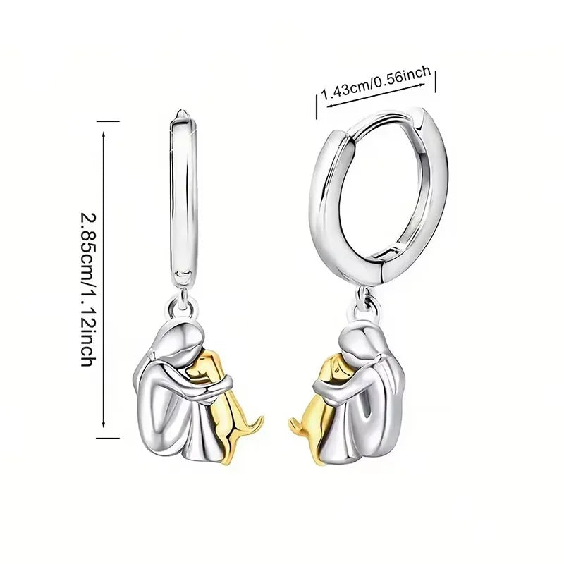Ginny™ - Dog Icon Earrings (Round Closure)