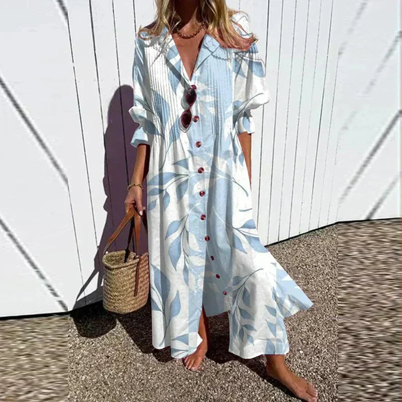 Cassidy | Boho Puff Sleeve Maxi Dress