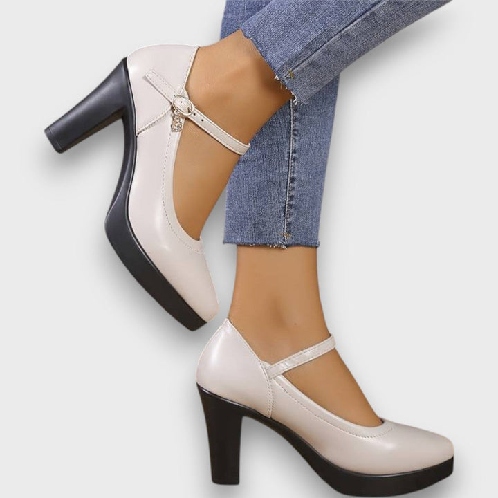 Zoe Elegant High Heels with Block Heel