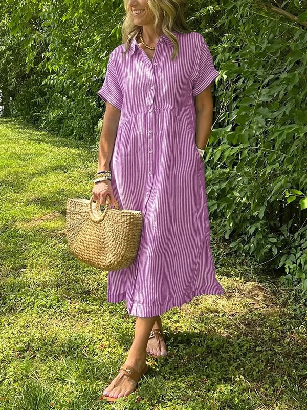 Mia | Elegant Striped Dress