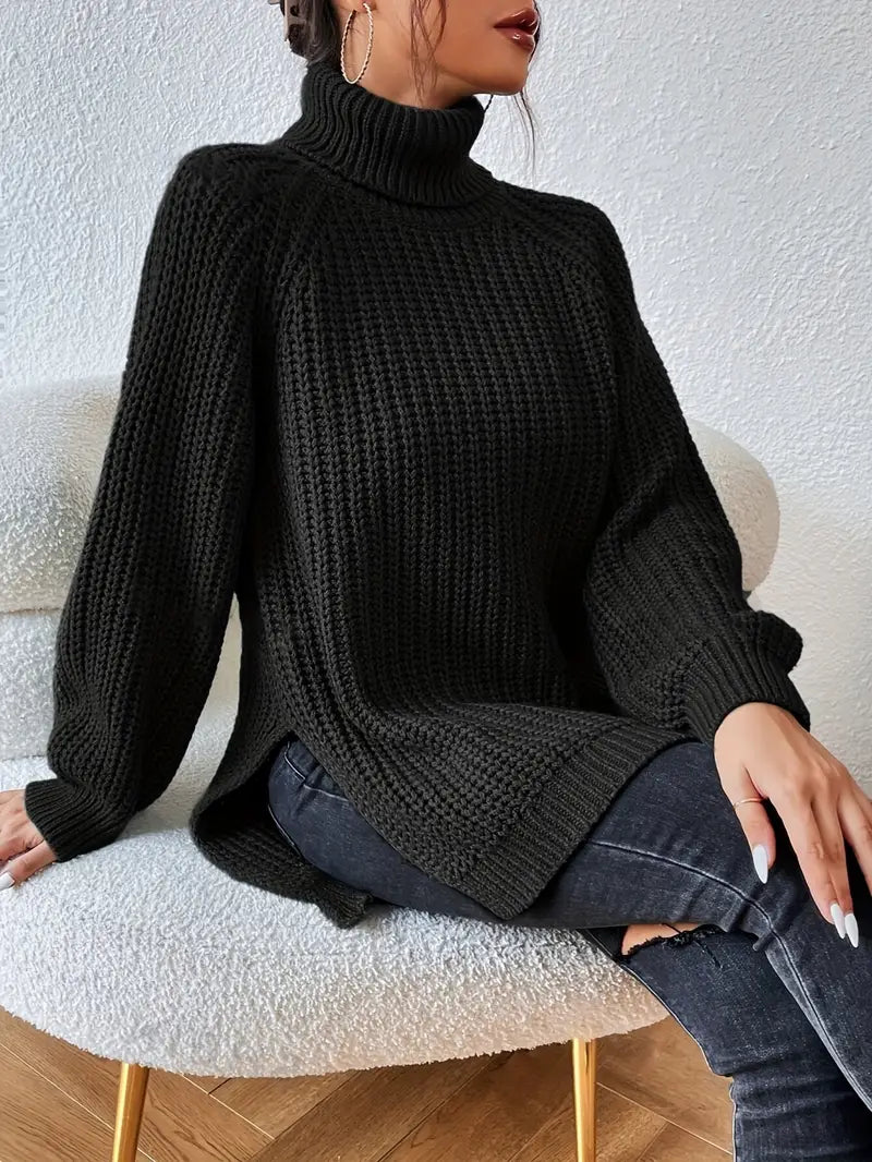 Lavender - Couture Roll Neck Jumper