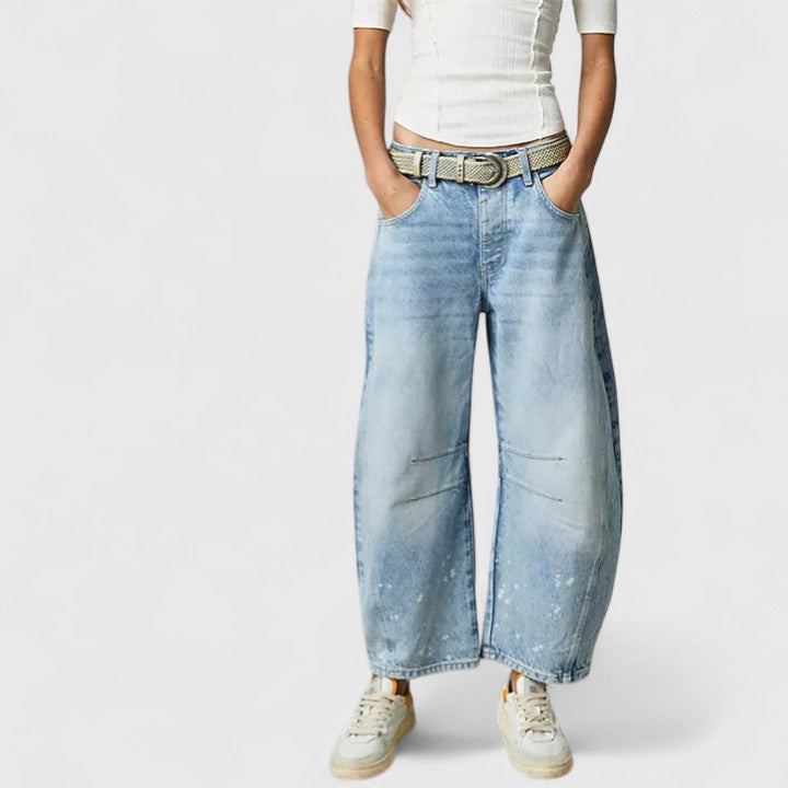 Rain Comfortable Wide-Leg Pants