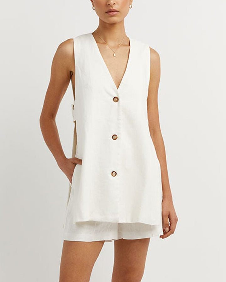 Averly | Elegant Sleeveless Two-Piece Set