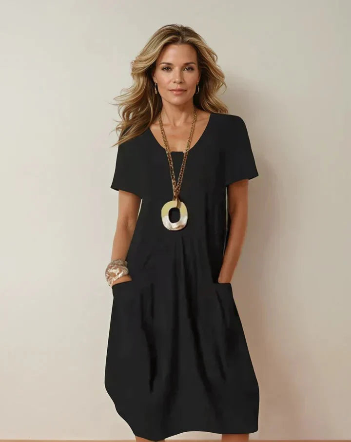 Isabelle | Casual Flow Cotton Dress with Pockets