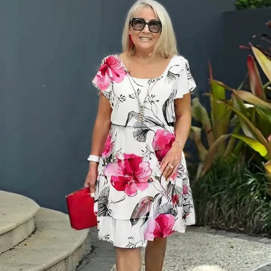 Emma | Graceful Floral Elegance Dress