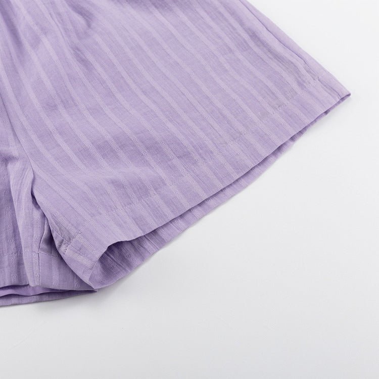Lioren | Striped Button-Up Two-Piece Set
