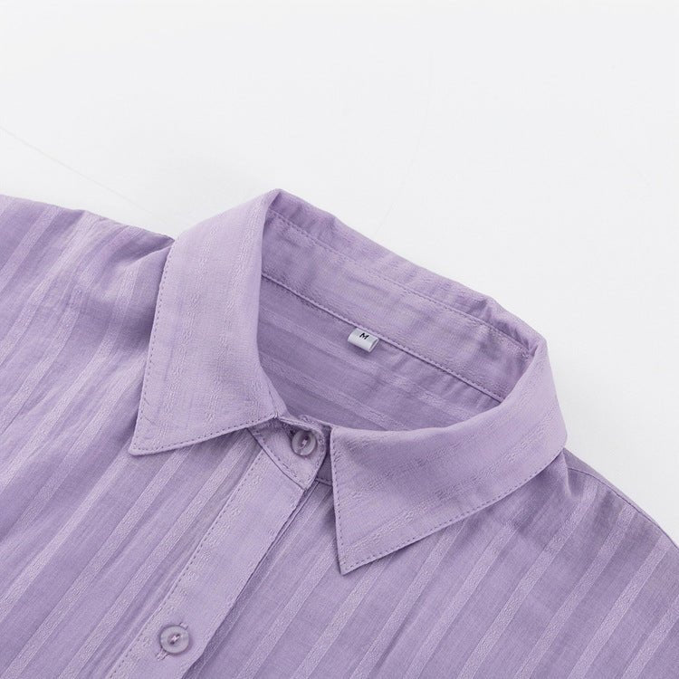 Lioren | Striped Button-Up Two-Piece Set